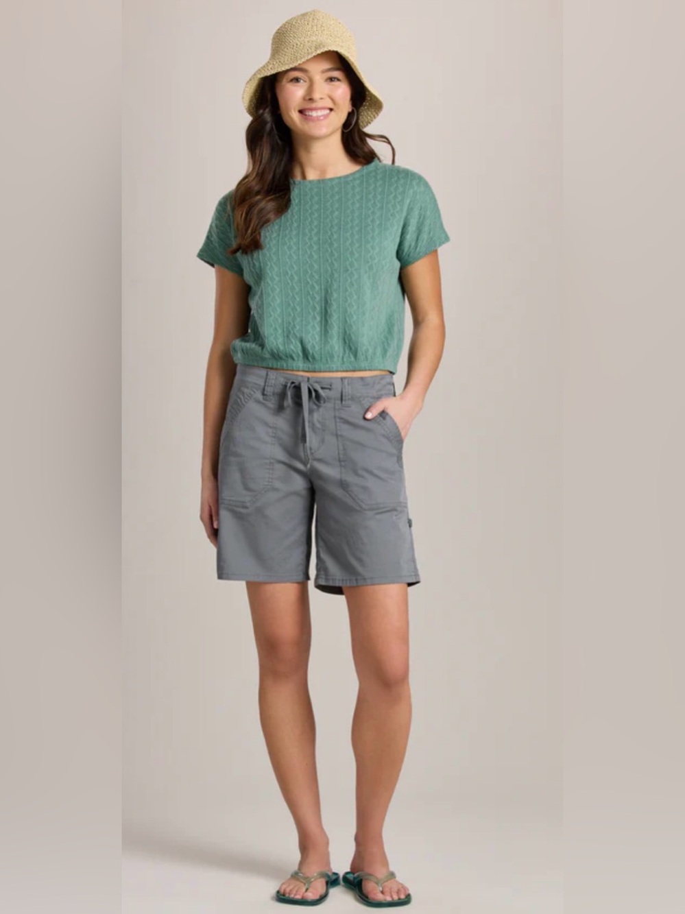Union Bay Supplies gray convertible cotton shorts. Size 8. - Picture 4 of 9
